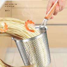 304 Stainless Steel Strainer Skimmer Ladle For Hot Pot, Noodles, Boiling, Kitchen Cooking - Multicolor - View 8