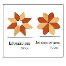 Complete Set Of Wooden Windmill, Heat-Resistant Coasters, Insulation Pad, Foldable Heat-Insulating Table Mat Decorations, Suitable For Household Use