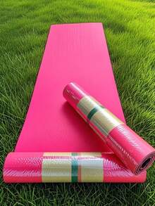 Esterilla de yoga bicolor, parte frontal suave y resiliente, parte trasera antideslizante, esterilla de fitness para pilates, almohadilla de picnic al aire libre, hecha de TPE, inodora, resistente, adecuada para mujeres, esterilla de entrenamiento en casa - Multicolor - Ver 5