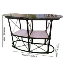 Pop Up Counter, Exhibition Show Stand,Trade Display Pop Up Podium Reception Desk - Black and White - View 2