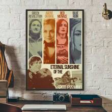 1 pieza Pintura en lienzo del cartel de la película "La eterna luminosidad de una mente sin recuerdos", decoración moderna para la pared del hogar, sala de estar, dormitorio o bar, sin marco