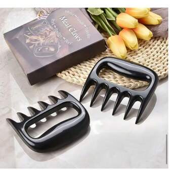 1 paire de fourchettes à effiler de barbecue manuelles simples