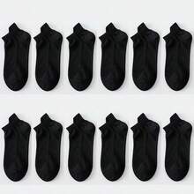 1/6/12/18 Pairs Of Women's Socks, Spring And Summer Thin Solid Color Short Socks, Comfortable Black Socks, Summer Mesh Low Vamp Boat Socks, White Socks Suitable For Daily Wear, Easter, Mother's Day And Other Festivals And Party Gifts - Multicolor - View 8