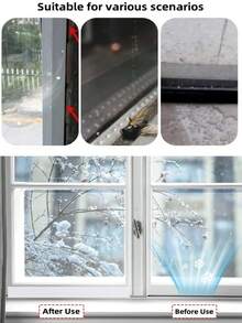 1 Roll Window Sealing Tape Self-Adhesive Weather Stripping Windproof Home Office Door Window Insulation Tape - White - View 5