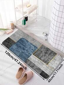 1 pieza [¡Nueva alfombra de diatomita!] "Limpieza lavable" ¡Alta tecnología! Los estampados permanecen brillantes después de 20 lavados a máquina o a mano. Antideslizante para el baño. Alfombra suave para el lado de la cama, felpudo de cocina, telón de fondo fotográfico para la sala de estudio. ¡Una sola alfombra cubre todos los escenarios del hogar!