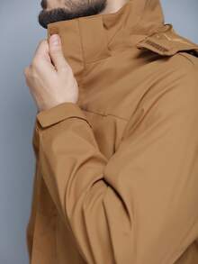 Autumn And Winter Solid Color Coat Warm And Fashionable - 卡其色 - 查看 7