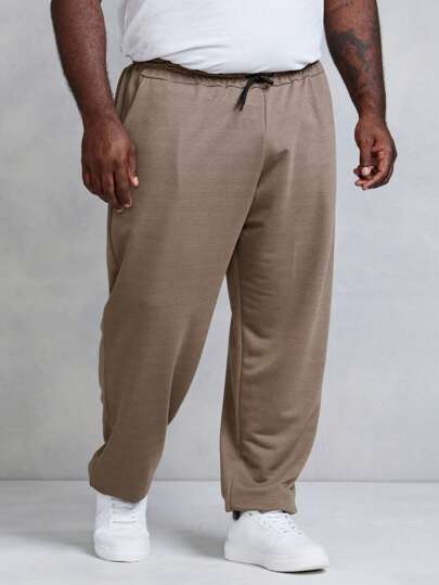 Calça Moletinho Plus Size Masculina com Elástico Ajustável