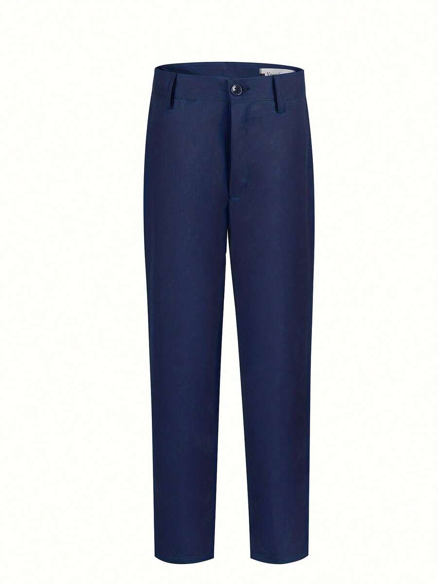 Boys Suit Pants Performance Evening Party Dinner School Formal Uniform Teenage Dress For Boy Pants Size 6-16Y - Hải quân - Xem 1