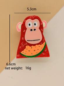 1 Piece Exquisite 3D Fashion Handmade Acrylic Board Rooster & Money-Loving Gorilla Shape Brooch, Handcraft, Birthday Gift, Holiday Gift, Collection