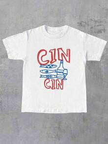Women's Summer Tops T-Shirts, Cute Fish Prints, Women's Summer Clothing, Summer, Summer Clothes, Cute Summer Tops - White - View 2