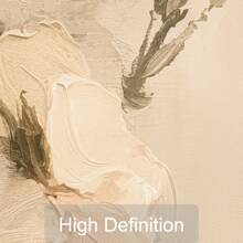 Set Of 1 Abstract Botanical Wall Art - Neutral Beige Rustic Floral Print,Modern Minimalist Canvas Painting For Home Decor,Vintage Wildflower Poster For Kitchen,Bedroom,Office,Unframed
