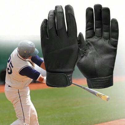 FINGER TEN Batting Gloves Men Adult For Baseball Softball Cabretta Leather Batting Glove 1 Pair, Men Pro Grip Gloves