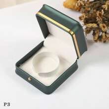 1 Stück Luxus Geschenkbox mit goldfarbenem Rand, für Ringe, Anhänger, Armbänder, Halsketten und Perlen
