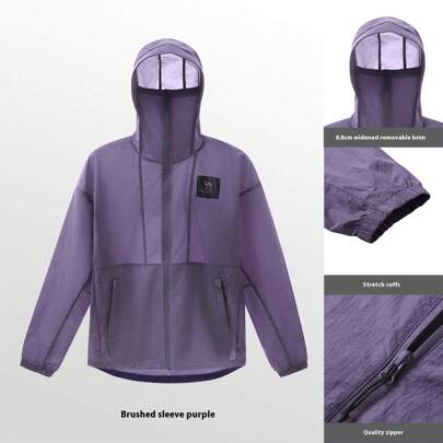 CAMEL CROWN Unisex Sun Protection Clothing, Spring And Summer Anti-Ultraviolet Light And Breathable Sun Protection Jacket