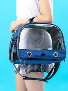 Vogelreisekäfig mit Sitzstange, Papageien-Rucksack-Käfig mit Edelstahlplatte, tragbare Haustier-Transporttasche für Vogelkäfig-Zubehör, transparenter Reisekäfig für Wellensittich, Sittich, Nymphensittich