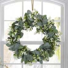2/4/6pcs Christmas Wreath Material, Green Artificial Wreath Accessories, Christmas Ring Accessories, Suitable For DIY Holiday Wreath Decoration Accessories