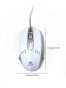 Souris gamer filaire mécanique X2 avec éclairage RGB fluide, compatible avec ordinateur de bureau et portable, souris filaire USB avec base en métal brossé, sensation de peau texturée, pour le jeu, le bureau et l'entreprise