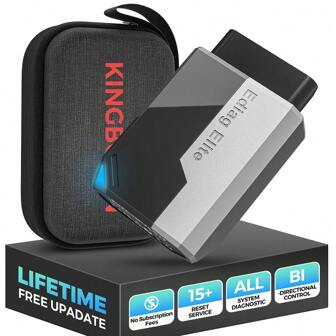KINGBOLEN KINGBOLEN Ediag E-Lite Escáner de diagnóstico automotriz Bluetooth OBD2, control bidireccional, actualización gratuita de por vida, 15 servicios de reinicio