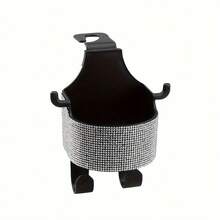 1pc New Rhinestone Multi-Functional Car Seat Organiser With Cup Holder 2-In-1 Car Hooks With Easy Installation Hooks - Organiser Made Of ABS Material, Easy To Carry Around - one-size - View 13