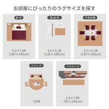 Rug, Washable, All Season, Room Mat, Small, Play Mat, Nordic, Anti-Mite, Non-Slip, Washable Rug, Compatible With Hot Carpet, Compatible With Floor Heating, Summer, Winter, Mat, Rug Mat, Carpet, Rug Carpet, Flannel, Washable, Carpet, Living Room - Beige - View 5