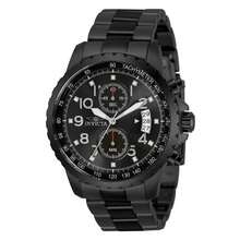 Invicta 13787 Men's Specialty Black Dial Black IP Steel Bracelet Chronograph Watch - Black - View 1