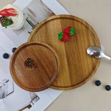 Versatile Round Wooden Tray, Made Of Rosewood, Suitable For Kitchen, Dining Room, Dining Table Tray, For Coffee, Tea, Cake, Cheese, Bread, Home And Kitchen Decor, Ideal Gift For Christmas, Halloween, Valentine's Day, Thanksgiving