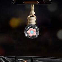 1 Pc Car Interior Hanging Perfume Bottle Empty Fragrance Decor Rearview Mirror Accessory - Multicolor - View 6