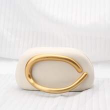 Pearlescent White PU Leather Clutch - Ideal For Valentine's Day, Comfortable And Fashionable, Fashion Handbag, Personalized Gift Option, Accessory 2025, Chic Style For All Occasions, Luxury Feel At Affordable Price - Bright - View 2