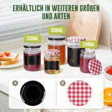 Froadp Jars, Preserving Jars, Jam Jars With Lids - With Labels And Pen - Airtight, Preserving Jars - Red - View 5