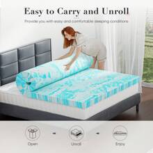 Cooling Gel Memory Foam Mattress Topper - Pressure Relief & Back Pain Support - Ventilated Design With CertiPUR-US Certified Foam (Twin/Twin XL/Full/Queen/King)