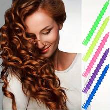 20pcs Hair Curler Set Spiral Hair Perm Rods DIY Plastic Long Barber Hairdressing Styling Curling Perm Rods - Multicolor - View 1