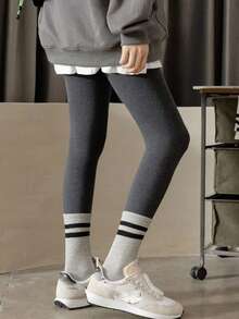 3/6pairs Women Striped Pattern Casual Crew Socks, For Daily Life, Fall Socks