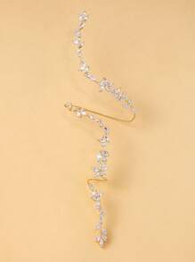 1pc Fashionable Rhinestone Finger Chain Bracelet, Simple & Versatile For Women