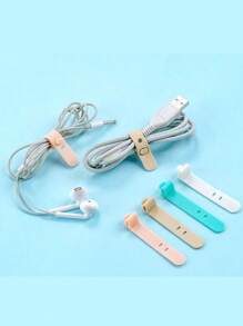 4/8/12 piezas Organizador de cables y auriculares con clip multiusos de colores surtidos