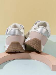 1双女童休闲鞋，蝴蝶结刺绣，简约时尚，防滑耐磨，适合春夏秋冬 - 白色 - 查看 5