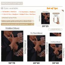 1pc, Canvas Hanging, Framed, Wall Arts, Posters, Modern, Black Art, Art, Wall Art, Black Wall Art, Art, Wall Art, Black Art Print, Black Fashion Poster, Money Poster, Room Decor - Multicolor - View 3