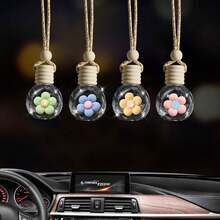 1 Pc Car Interior Hanging Perfume Bottle Empty Fragrance Decor Rearview Mirror Accessory - Multicolor - View 2