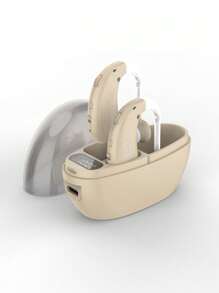 1 Pair Of Hearing-Aid Headphones-Charging Bin, Hearing Aid/Amplifier Suitable For The Elderly, Rechargeable Hearing Aid Suitable For The Elderly, The Best Hearing Aid Suitable For The Elderly With Noise Cancellation Function And Volume Control.