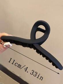 3pcs/1pc Women Fashion Simple Matte Plastic Hair Claw Clips, Brown Black, Large Size, Elegant And Versatile Design, Suitable For Daily Hairstyle, Washing Face And Makeup Y2k,Hair Accessories,Hair Jaw Clip,Hair Clutch
