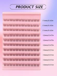 Asiteo 120根D型卷翘透明单根假睫毛，自然DIY单根假睫毛，纤细交叉鱼尾设计，柔软轻盈，适合日常或通勤妆容。 - 黑色 - 查看 5