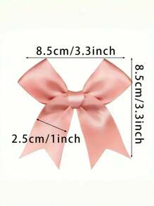 50pcs Pink And White Ribbon Bows, 3.3 Inches, Charming Decorations For Weddings, Holidays And DIY Crafts, Gift Basket Decor, Birthday Packaging, Holiday Decorations, Office Decor, Wreath Decor, Wedding Decor, Bridal Shower Decor, Party Supplies