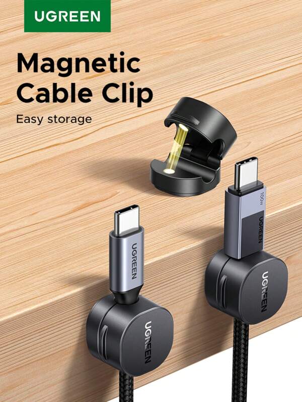 UGREEN Clips organizadores de cable UGREEN, sujetacables de silicona, organizador flexible de gestión de cables, soporte de cables para ratón, auriculares, auriculares, para escritorio, coche, pared, fijador de cables, organizador de cables