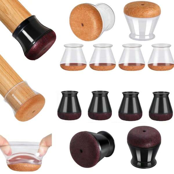 24 PCS Felt Chair Leg Floor Protectors ,Furniture Pads For Hardwood Floors, Furniture Sliders For Chair Legs(Round)