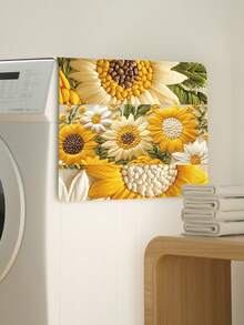 1 Sunflower Washing Machine Refrigerator Dust Cover Anti Stain Dust Cover
