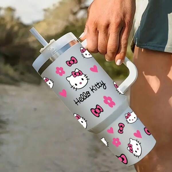 Sanrio 2pcs/Set, Hello Kitty UV DTF Heat Transfer Paper, Suitable For 40oz Tumbler, Phone Case, Laptop UV Printing, Holiday Gifts, Party Tumblers, Extreme Cup Sticker