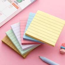200 Sticky And Removable Tear Off Sticky Notes With Horizontal Lines - Square Sticky Notes Suitable For Office, Home, And School Organizations - Easy To Peel Off, Write, And Track Tasks, Office Supplies | Wired Grid Paper | Practical Design, Notebooks