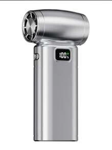 Aria compressa Duster: Soffiatore d'aria elettrico a 90.000 giri/min con luce LED, mini soffiatore d'aria ricaricabile senza fili, kit di pulizia per auto, PC e casa che sostituisce la bomboletta di aria compressa, per rinfrescare d'estate, in spiaggia e per i viaggi