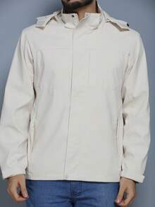 Autumn And Winter Solid Color Coat Warm And Fashionable - 米色 - 查看 2
