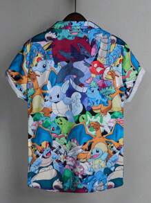 pokemon Camiseta de manga corta de hombre con Wartortle, Ivysaur de , para verano