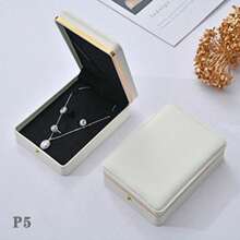 1 Stück Luxus Geschenkbox mit goldfarbenem Rand, für Ringe, Anhänger, Armbänder, Halsketten und Perlen